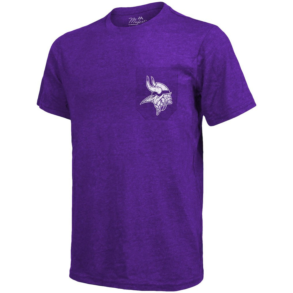 Minnesota Vikings  Majestic Threads Tri-Blend Pocket T-Shirt