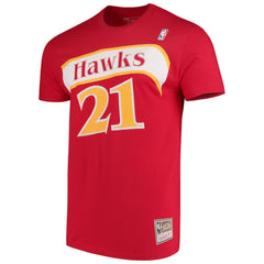 Dominique Wilkins Atlanta Hawks Hardwood Classics Team Name & Number T-Shirt On Sale