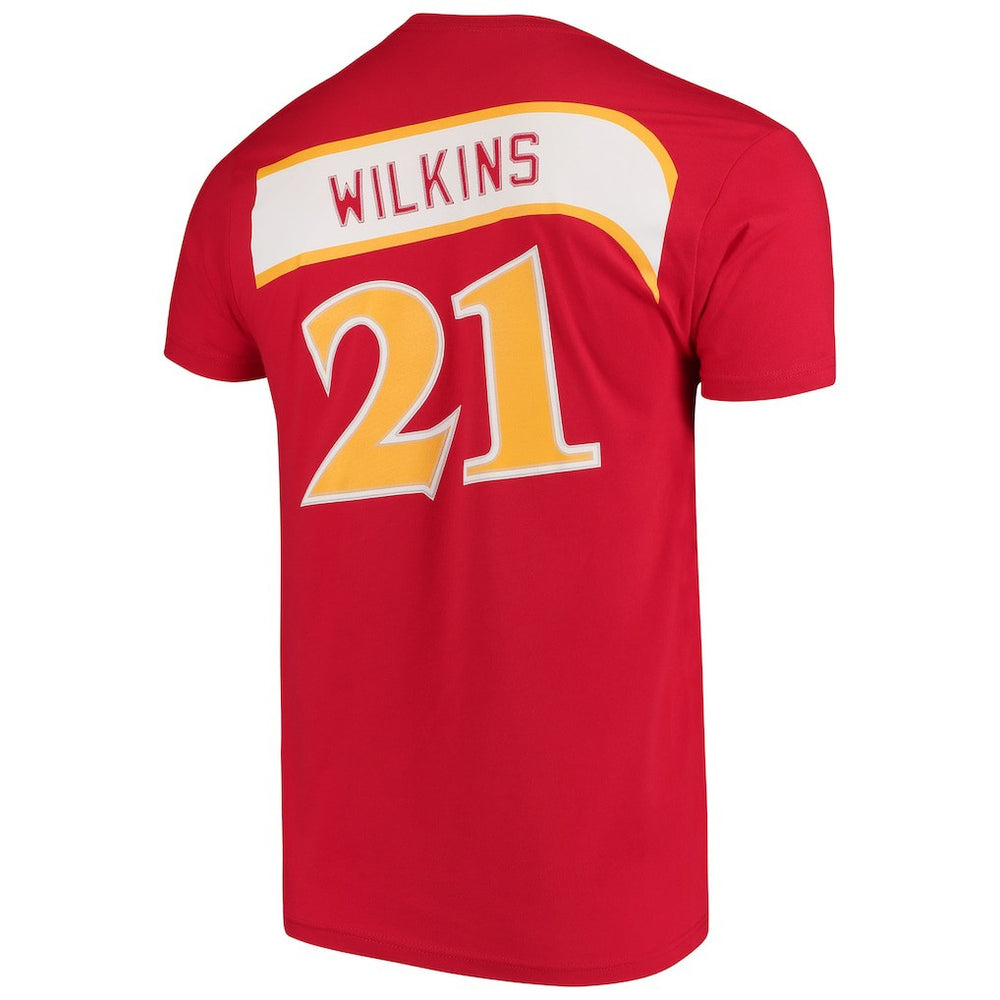 Dominique Wilkins Atlanta Hawks Hardwood Classics Team Name & Number T-Shirt On Sale