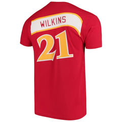 Dominique Wilkins Atlanta Hawks Hardwood Classics Team Name & Number T-Shirt On Sale