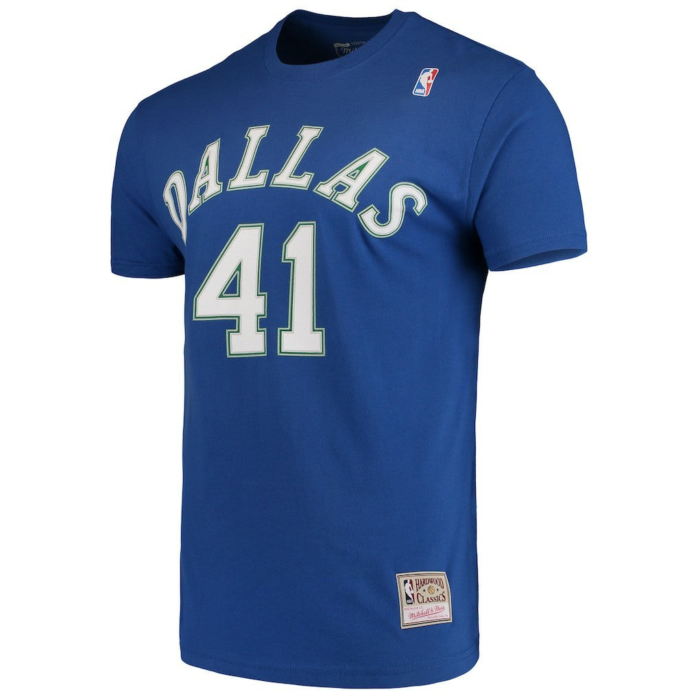 Dirk Nowitzki Dallas Mavericks Hardwood Classics Team Name & Number T-Shirt sale Online