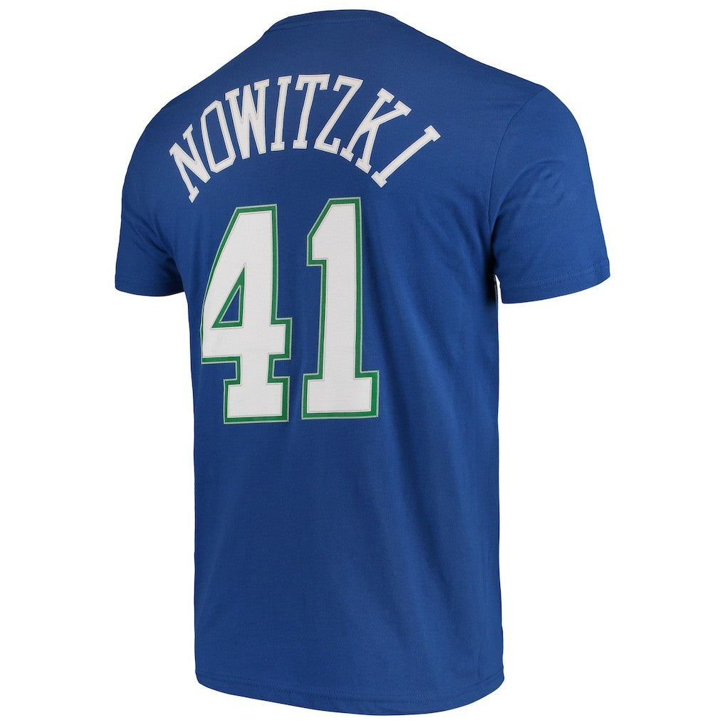 Dirk Nowitzki Dallas Mavericks Hardwood Classics Team Name & Number T-Shirt sale Online