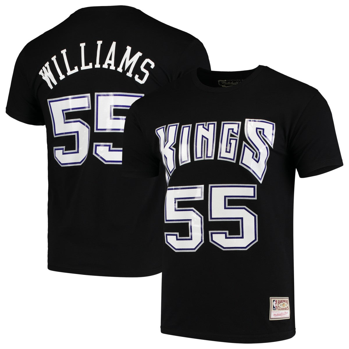Jason Williams Sacramento Kings Hardwood Classics Team Name & Number T-Shirt For Sale