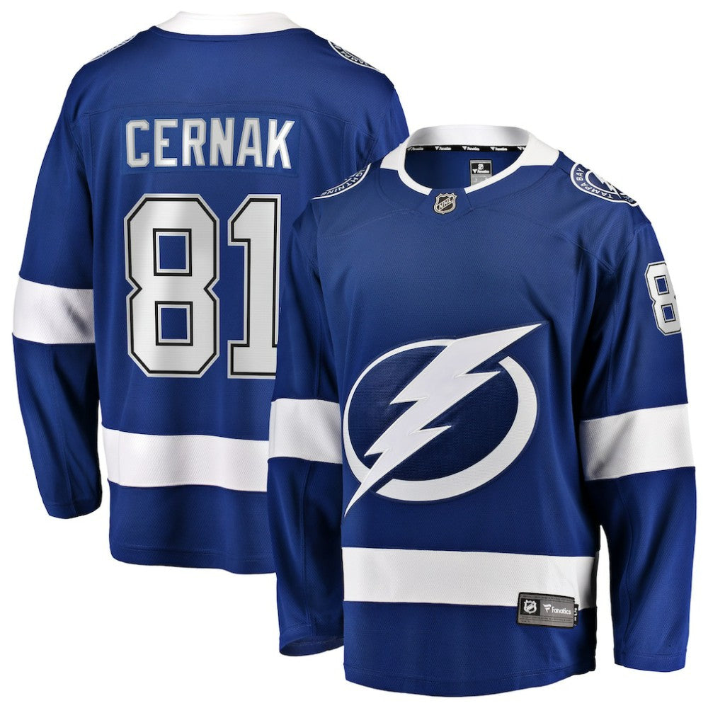 Erik Cernak Tampa Bay Lightning Fanatics Home Breakaway Player Jersey Outlet