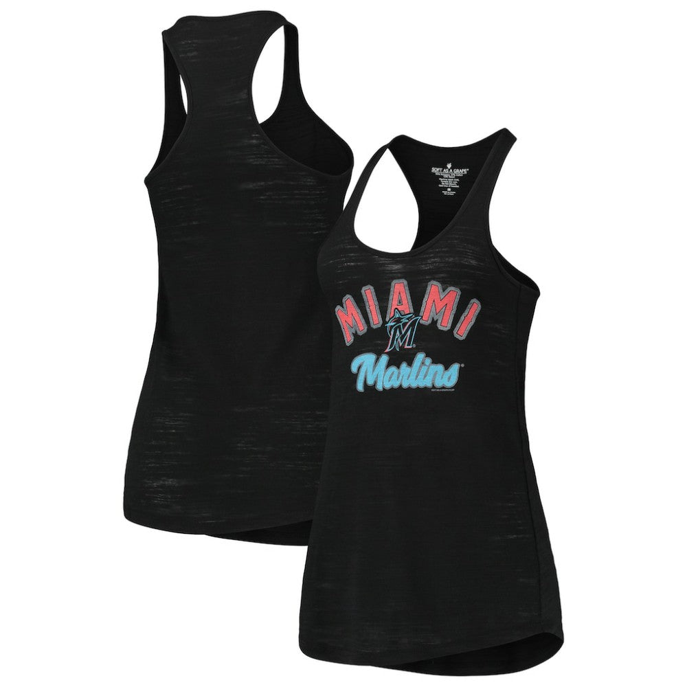 Miami Marlins Soft as a Grape Women's Multi-Count Tri-Blend Tank Top | MLB On Sale
