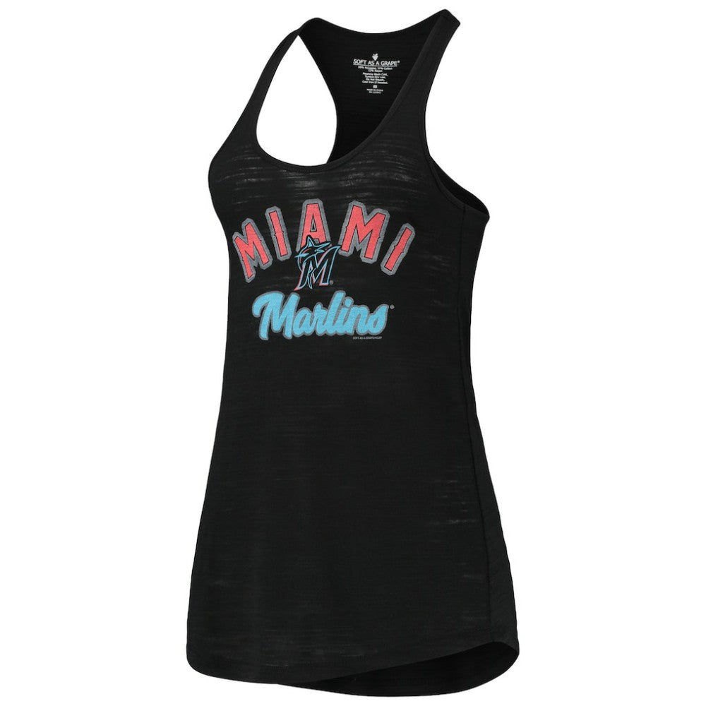 Miami Marlins Soft as a Grape Women's Multi-Count Tri-Blend Tank Top | MLB On Sale