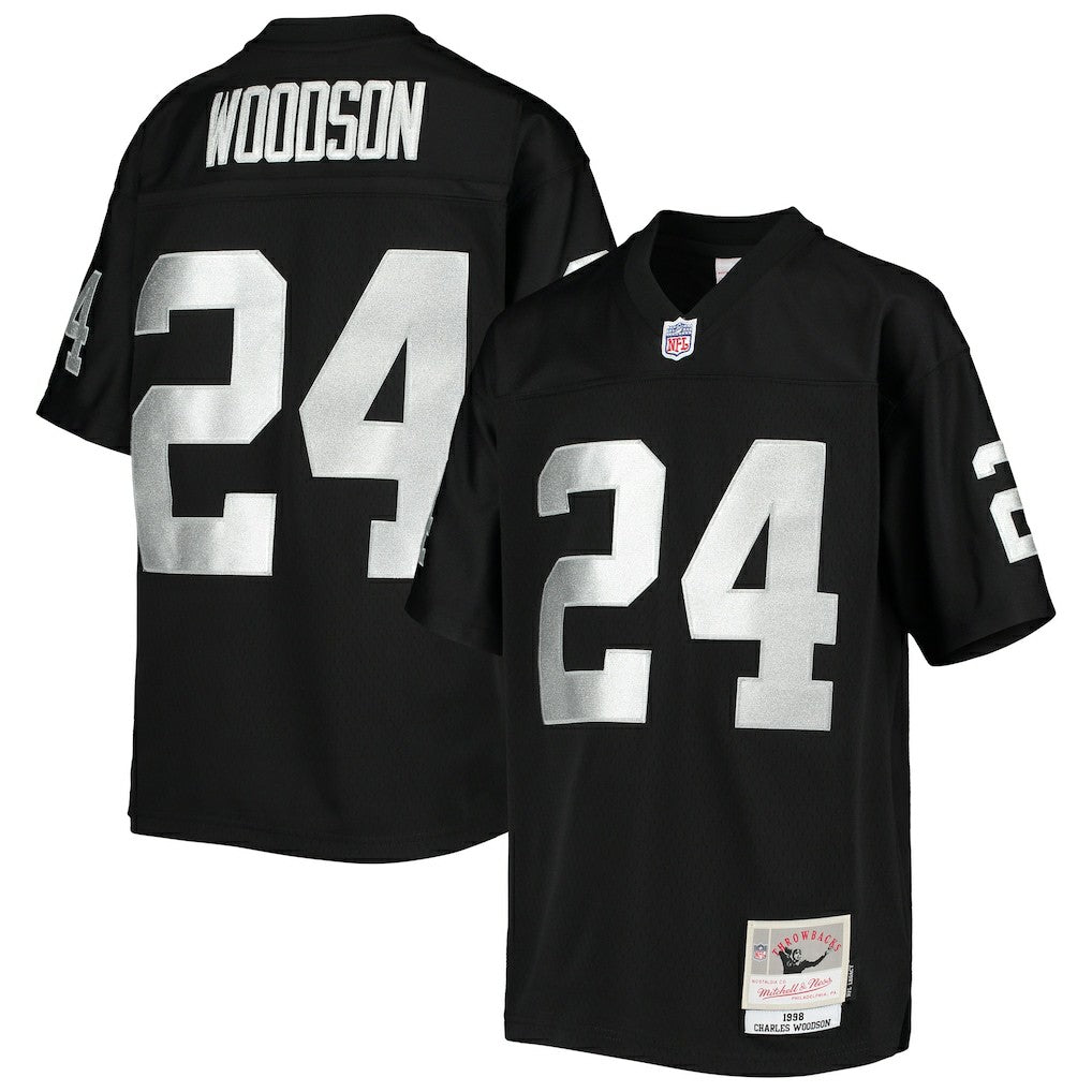 Las Vegas Raiders Mitchell & Ness Charles Woodson  Youth 1998 Legacy Retired Player Jersey
