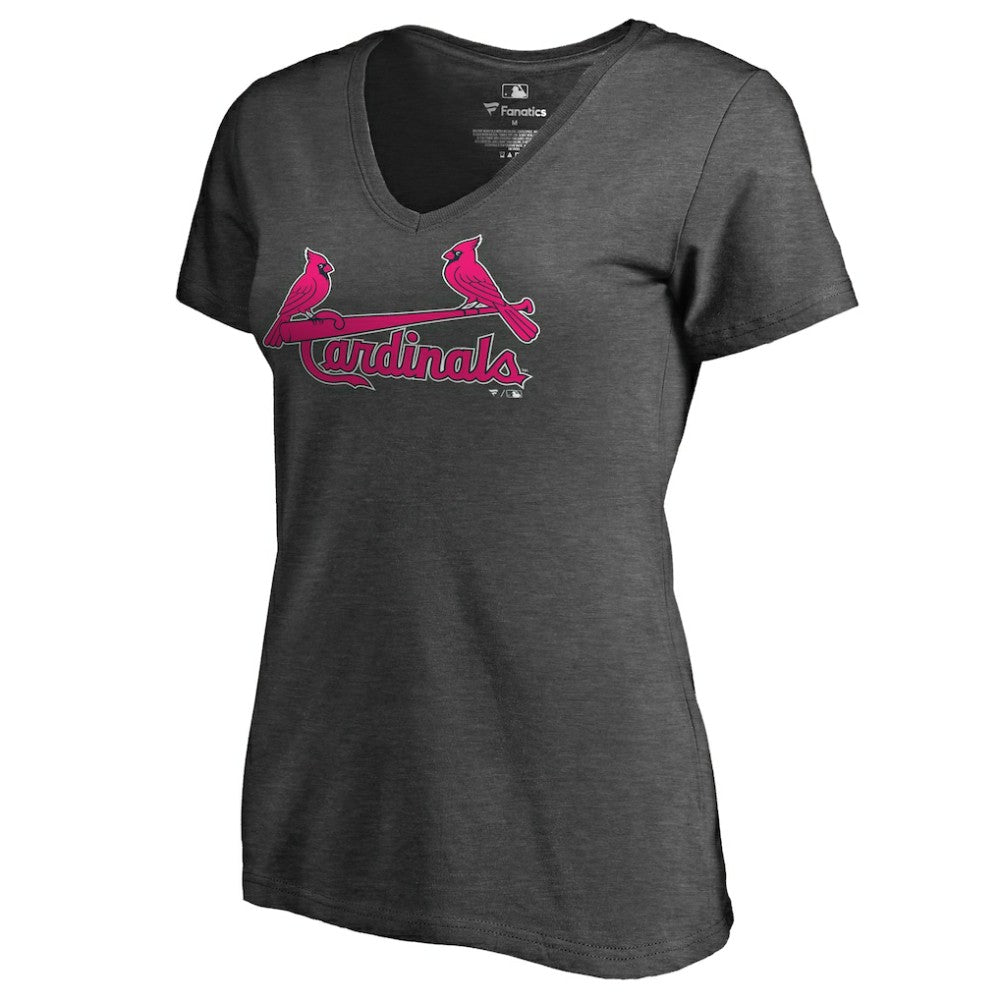 St. Louis Cardinals Women's Pink Wordmark V-Neck T-Shirt | MLB Shop