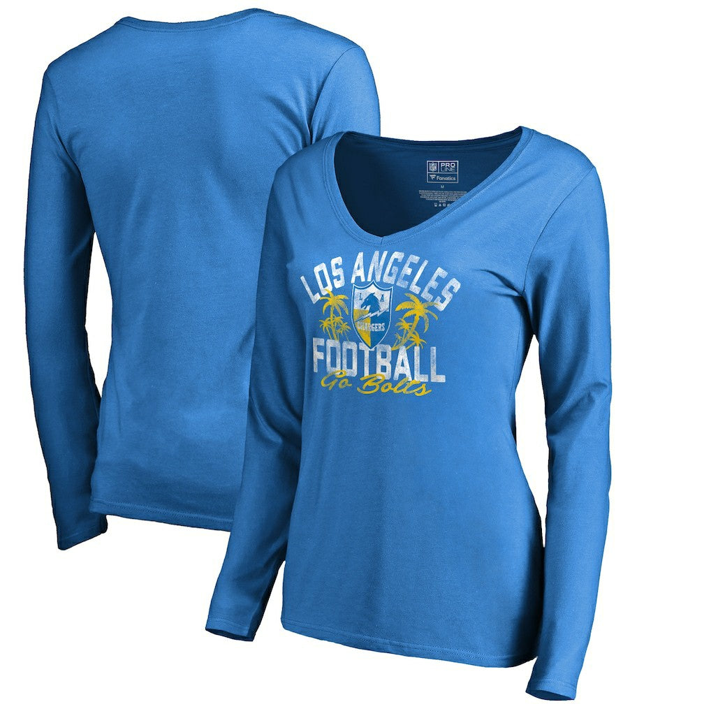 Los Angeles Chargers  Women's Hometown Collection LA Football Long Sleeve T-Shirt