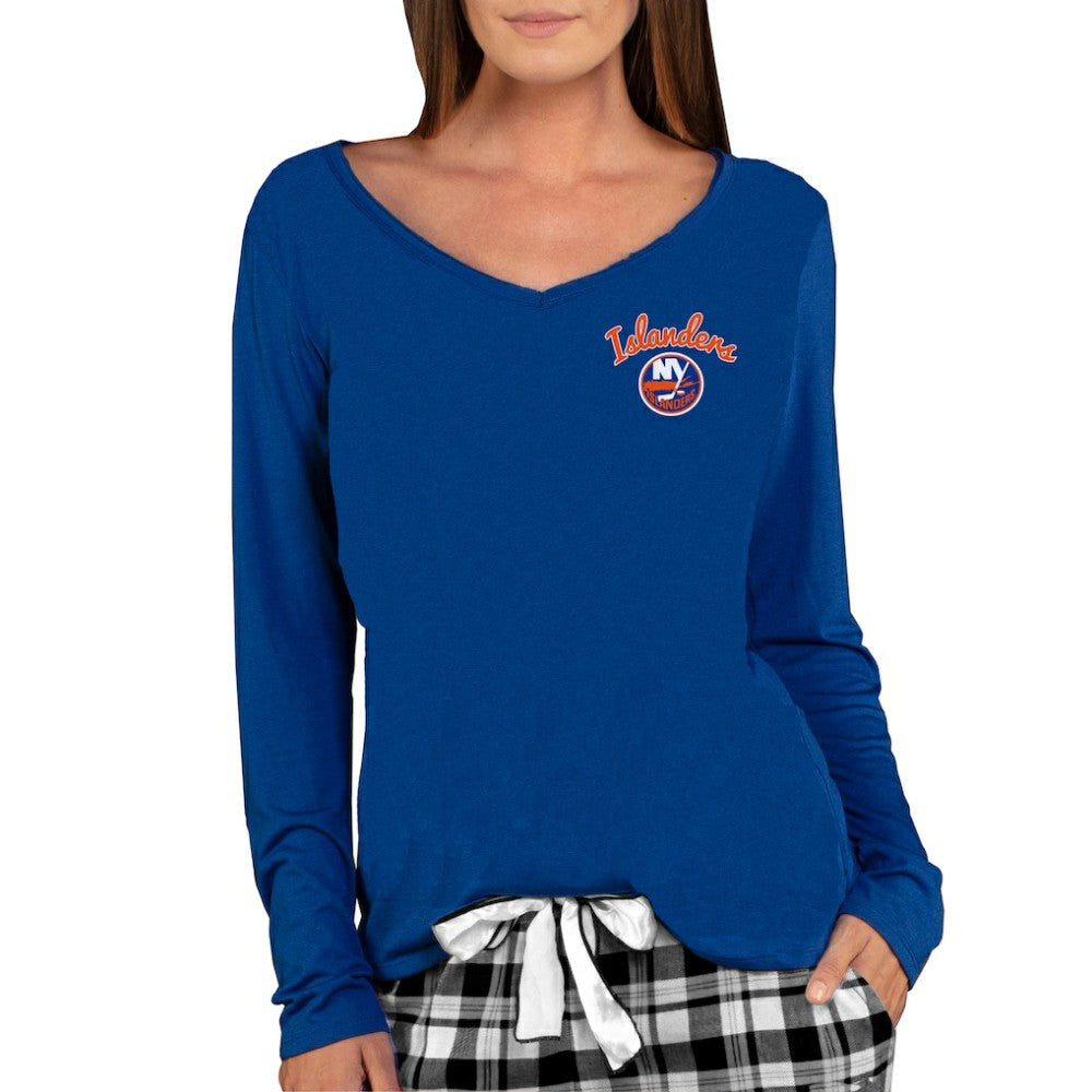 New York Islanders Concepts Sport Women's Marathon Knit Long Sleeve V-Neck Top On Sale