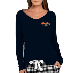 Anaheim Ducks Concepts Sport Women's Marathon Knit Long Sleeve V-Neck Top For Sale