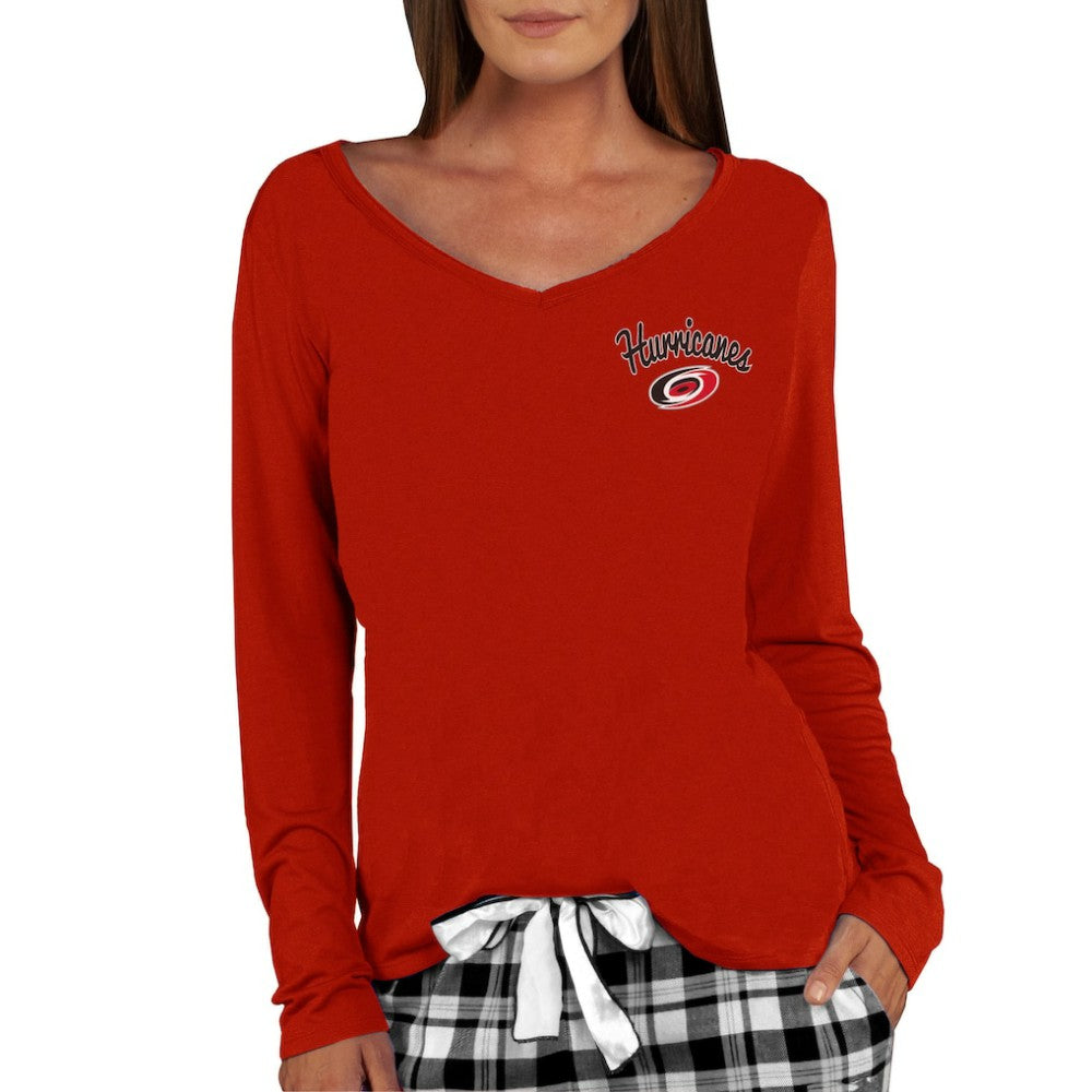 Carolina Hurricanes Concepts Sport Women's Marathon Knit Long Sleeve V-Neck Top Sale