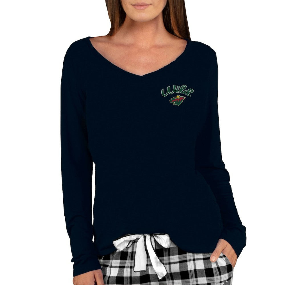 Minnesota Wild Concepts Sport Women's Marathon Knit Long Sleeve V-Neck Top Discount