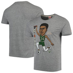 Giannis Antetokounmpo Milwaukee Bucks Player Graphic Tri-Blend T-Shirt New