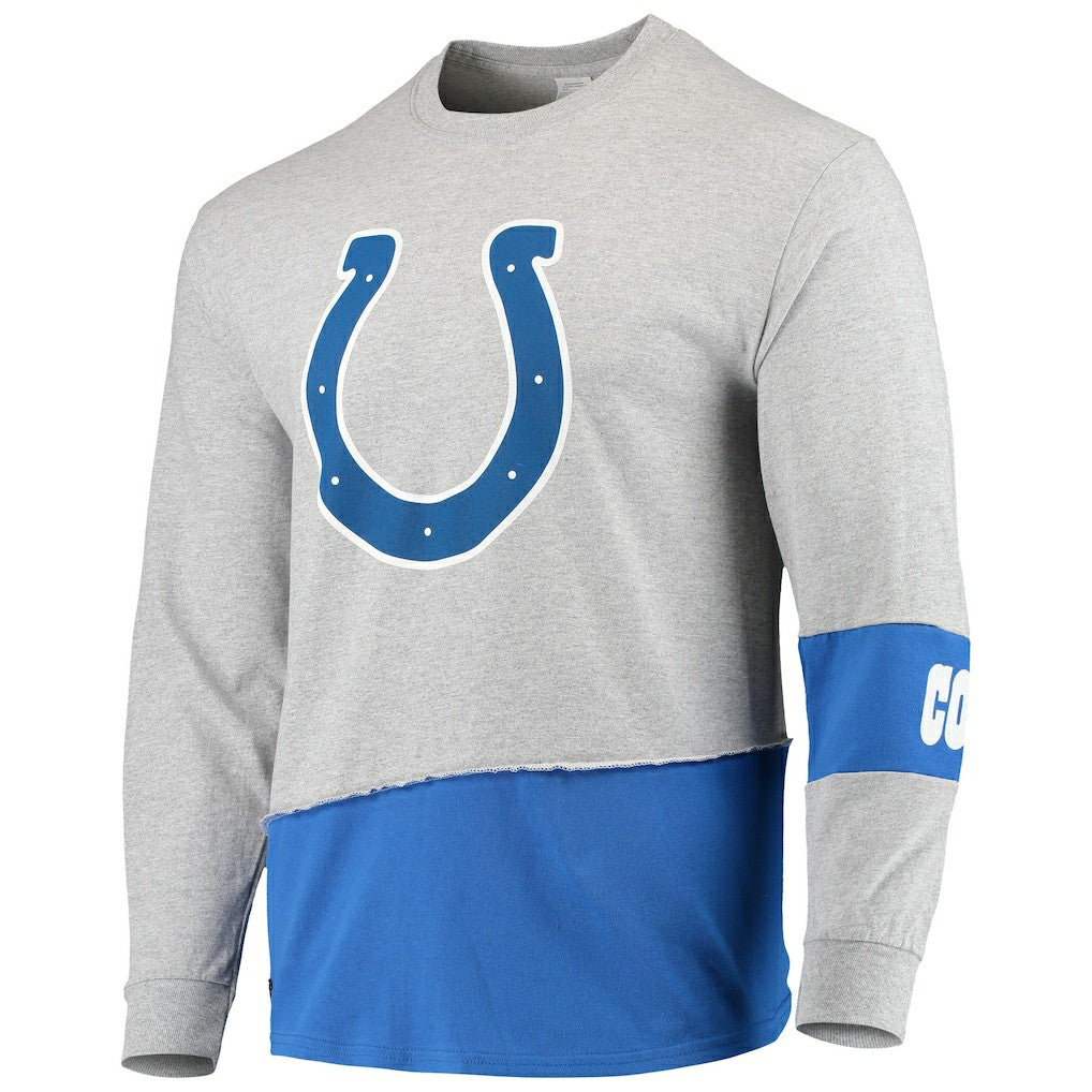 Indianapolis Colts  Refried Apparel Sustainable Upcycled Angle Long Sleeve T-Shirt