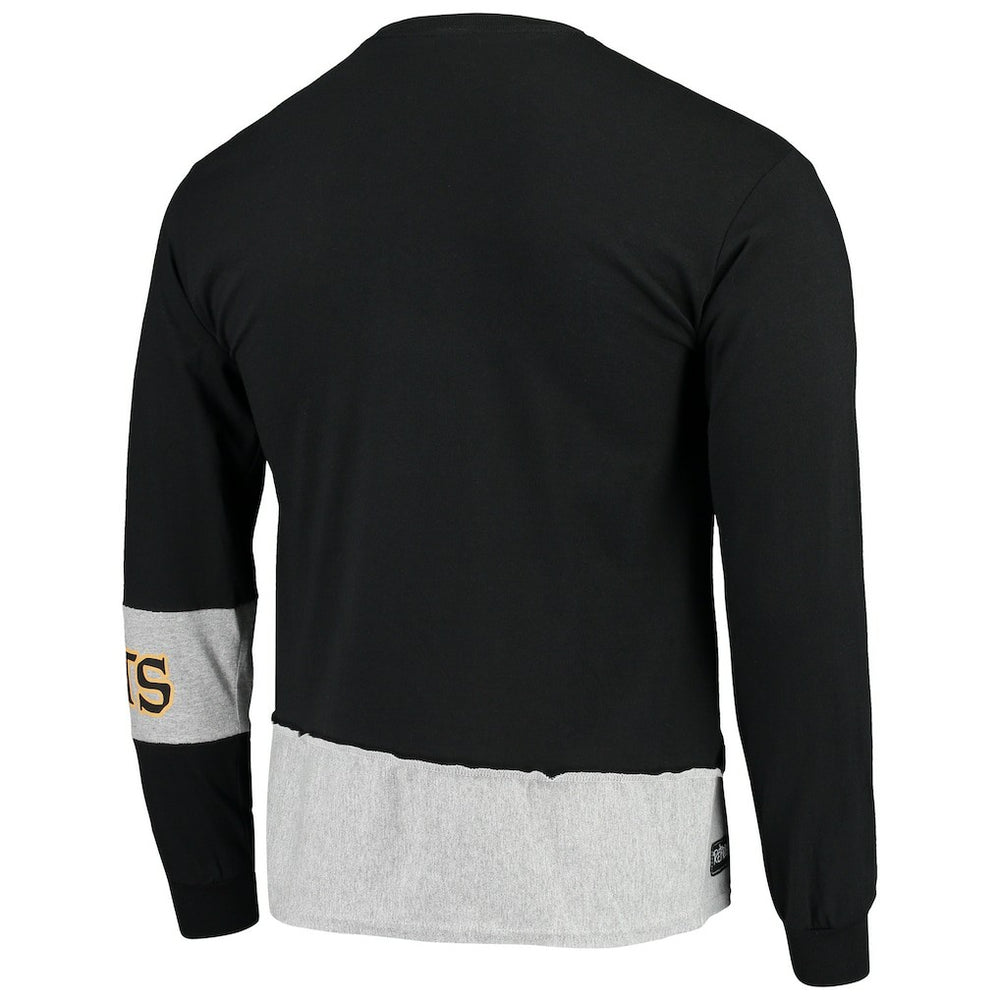 New Orleans Saints  Refried Apparel Sustainable Upcycled Angle Long Sleeve T-Shirt