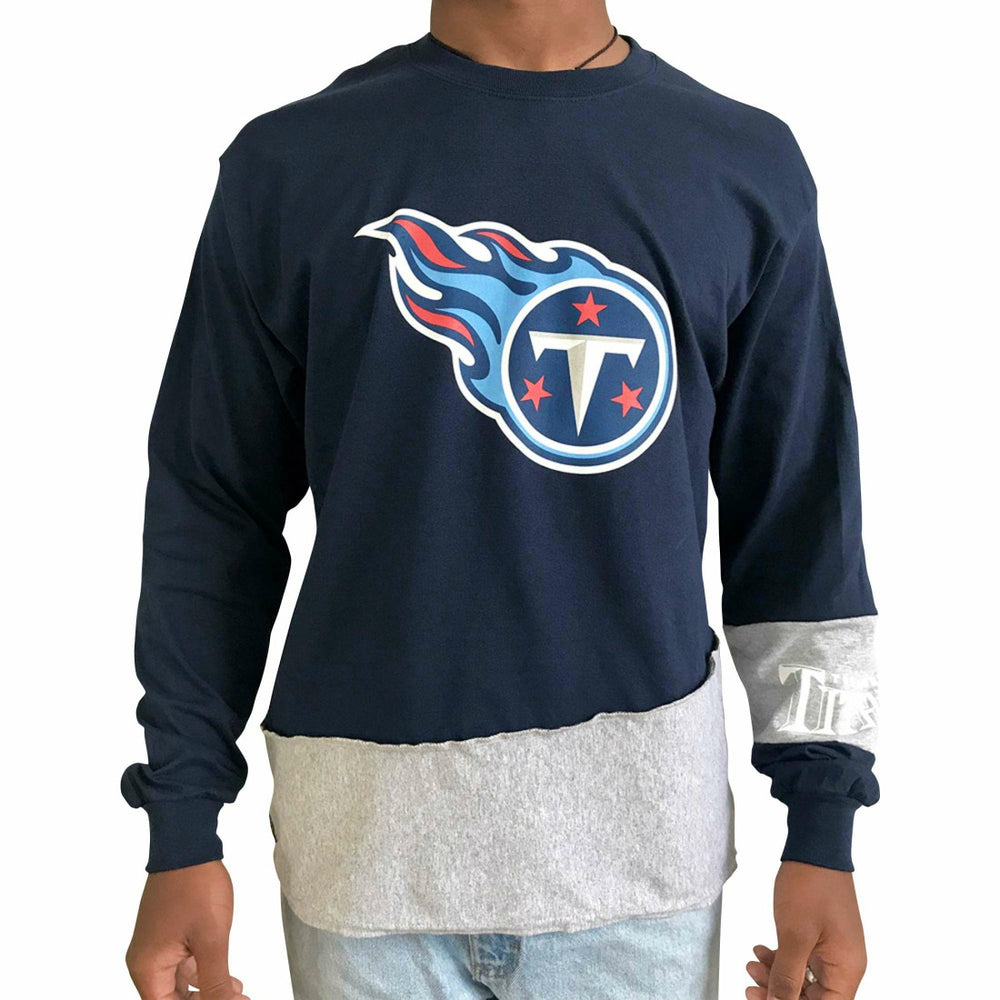 Tennessee Titans  Refried Apparel Sustainable Upcycled Angle Long Sleeve T-Shirt