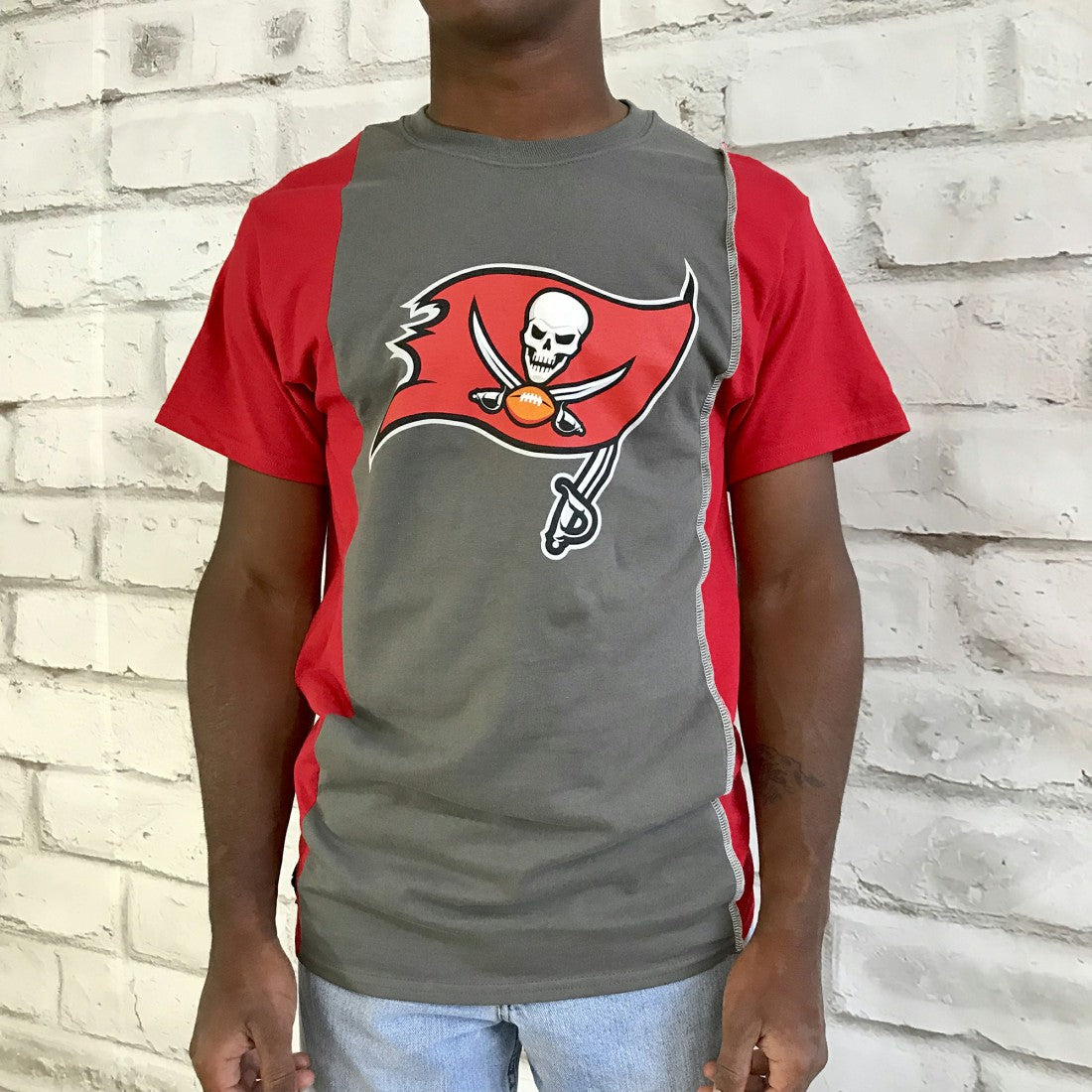 Tampa Bay Buccaneers  Refried Apparel Sustainable Upcycled Split T-Shirt