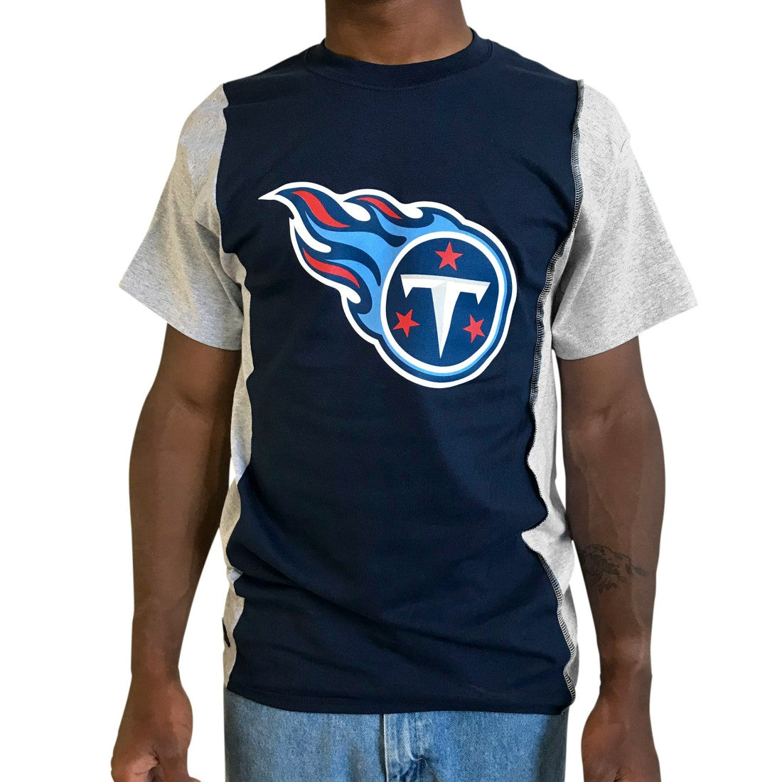Tennessee Titans  Refried Apparel Sustainable Upcycled Split T-Shirt