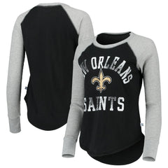 New Orleans Saints  Touch Women's Waffle Raglan Lightweight Long Sleeve T-Shirt