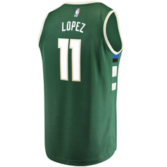 Brook Lopez Milwaukee Bucks Fast Break Replica Player Jersey Green For Sale