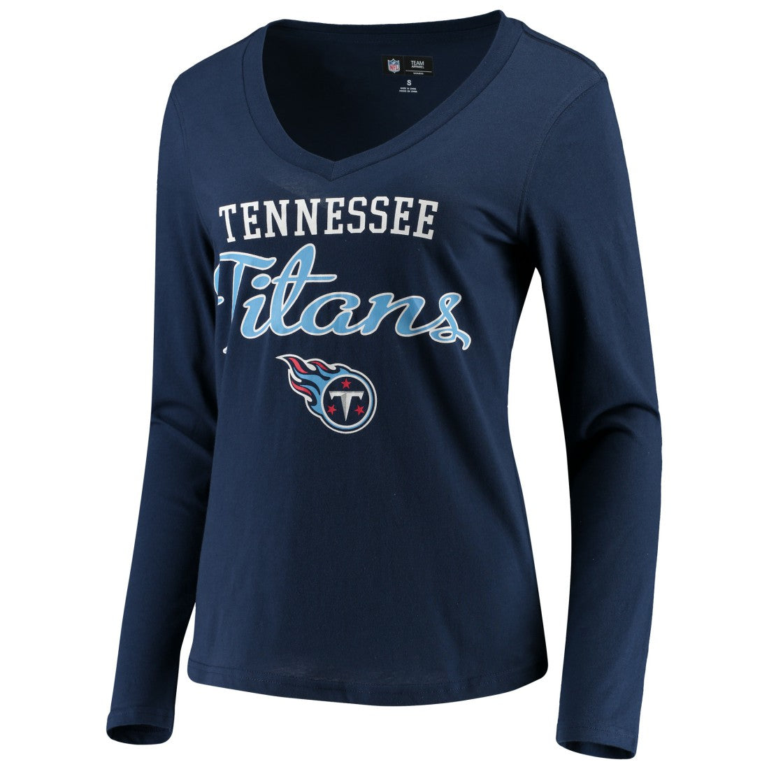 Tennessee Titans  G-III 4Her by Carl Banks Women's Post Season Long Sleeve V-Neck T-Shirt