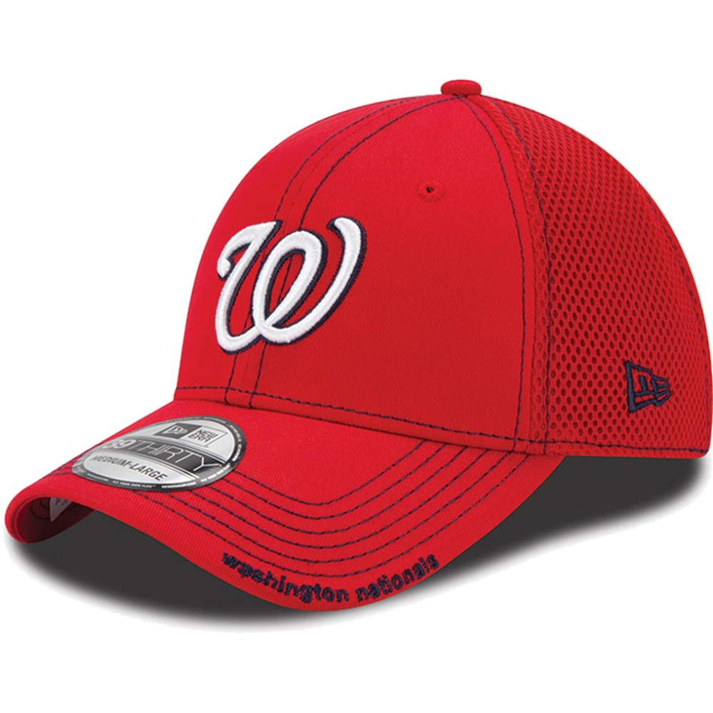 New Era Washington Nationals Red Neo 39THIRTY Stretch Fit Hat | MLB Outlet