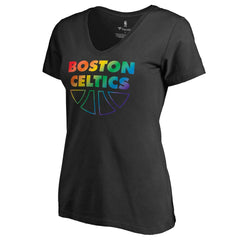 Boston Celtics Women's Team Pride Wordmark V-Neck T-Shirt Discount