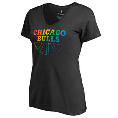 Chicago Bulls Women's Team Pride Wordmark V-Neck T-Shirt sale Discount
