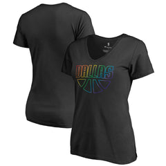 Dallas Mavericks Women's Team Pride Wordmark V-Neck T-Shirt sale Discount
