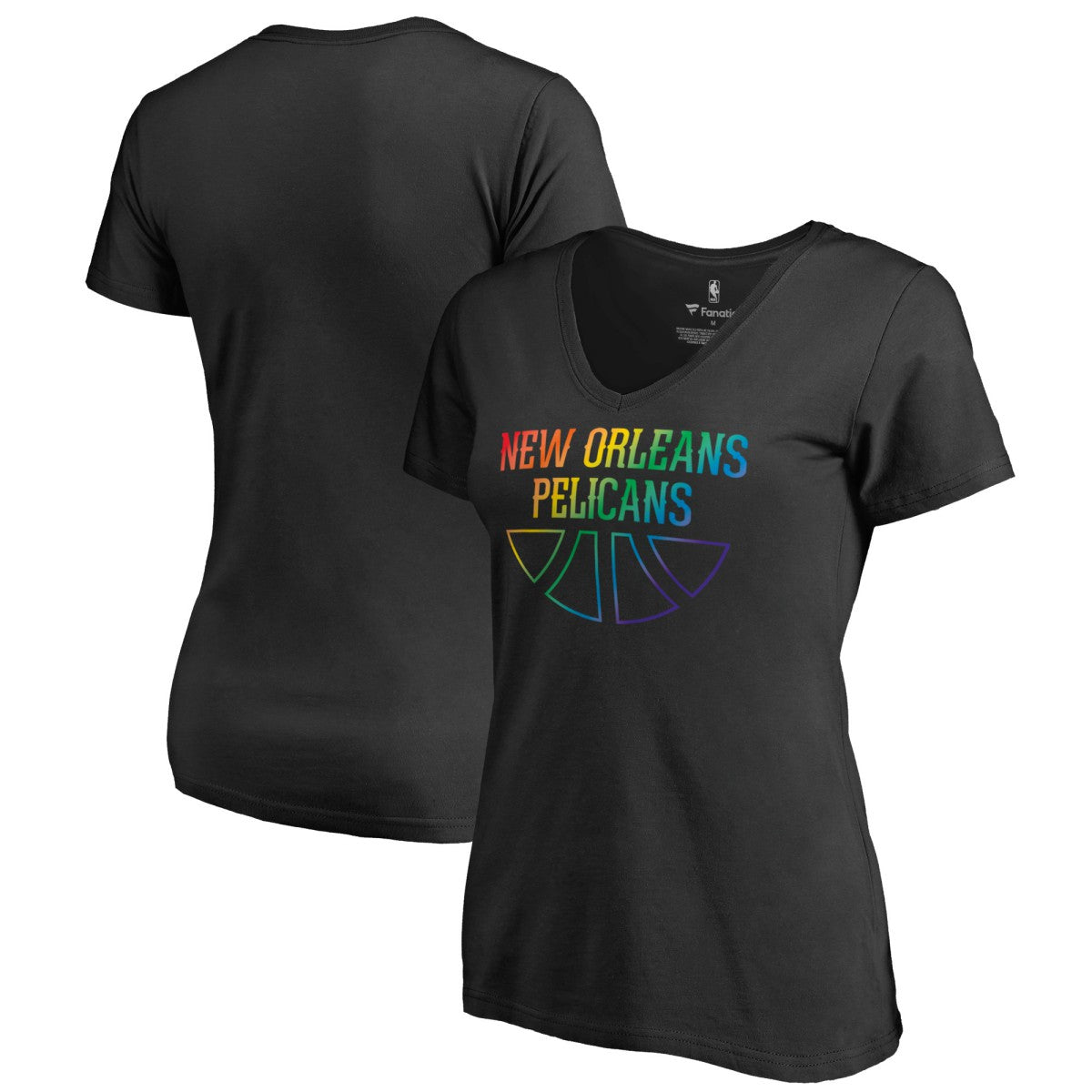 New Orleans Pelicans Women's Team Pride Wordmark V-Neck T-Shirt On Sale