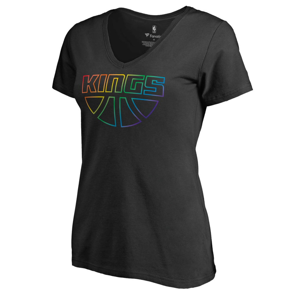 Sacramento Kings Women's Team Pride Wordmark V-Neck T-Shirt Outlet