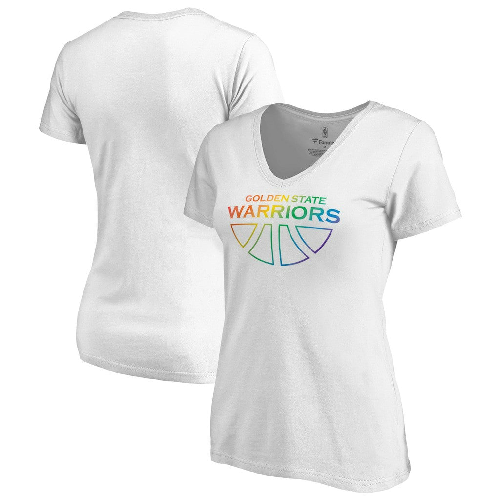 Golden State Warriors Women's Team Pride Wordmark V-Neck T-Shirt sale Discount
