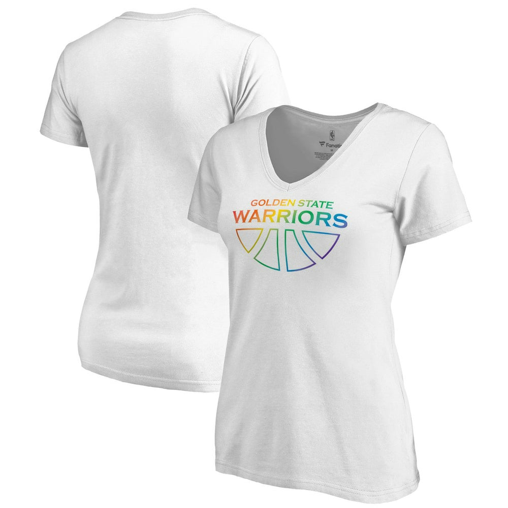 Golden State Warriors Women's Team Pride Wordmark V-Neck T-Shirt sale Discount