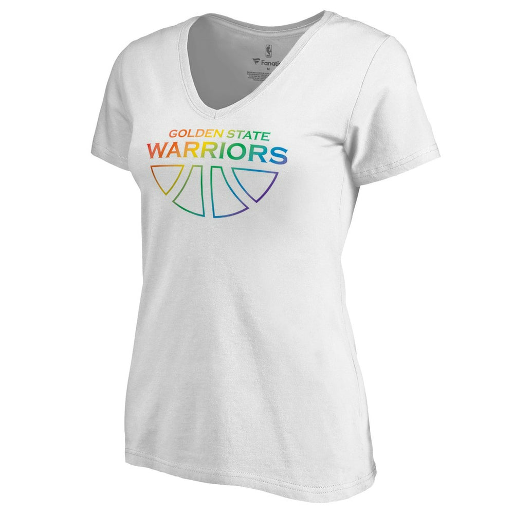 Golden State Warriors Women's Team Pride Wordmark V-Neck T-Shirt sale Discount