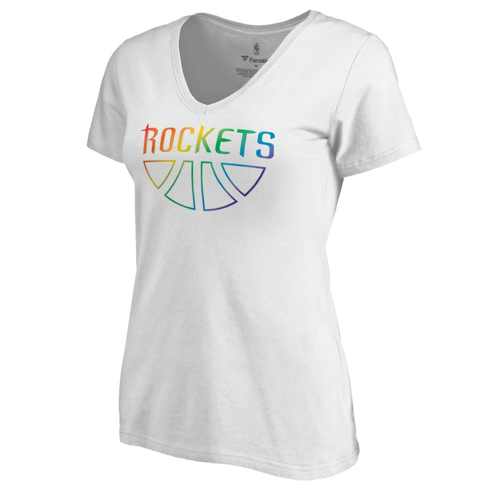Houston Rockets Women's Team Pride Wordmark V-Neck T-Shirt Discount