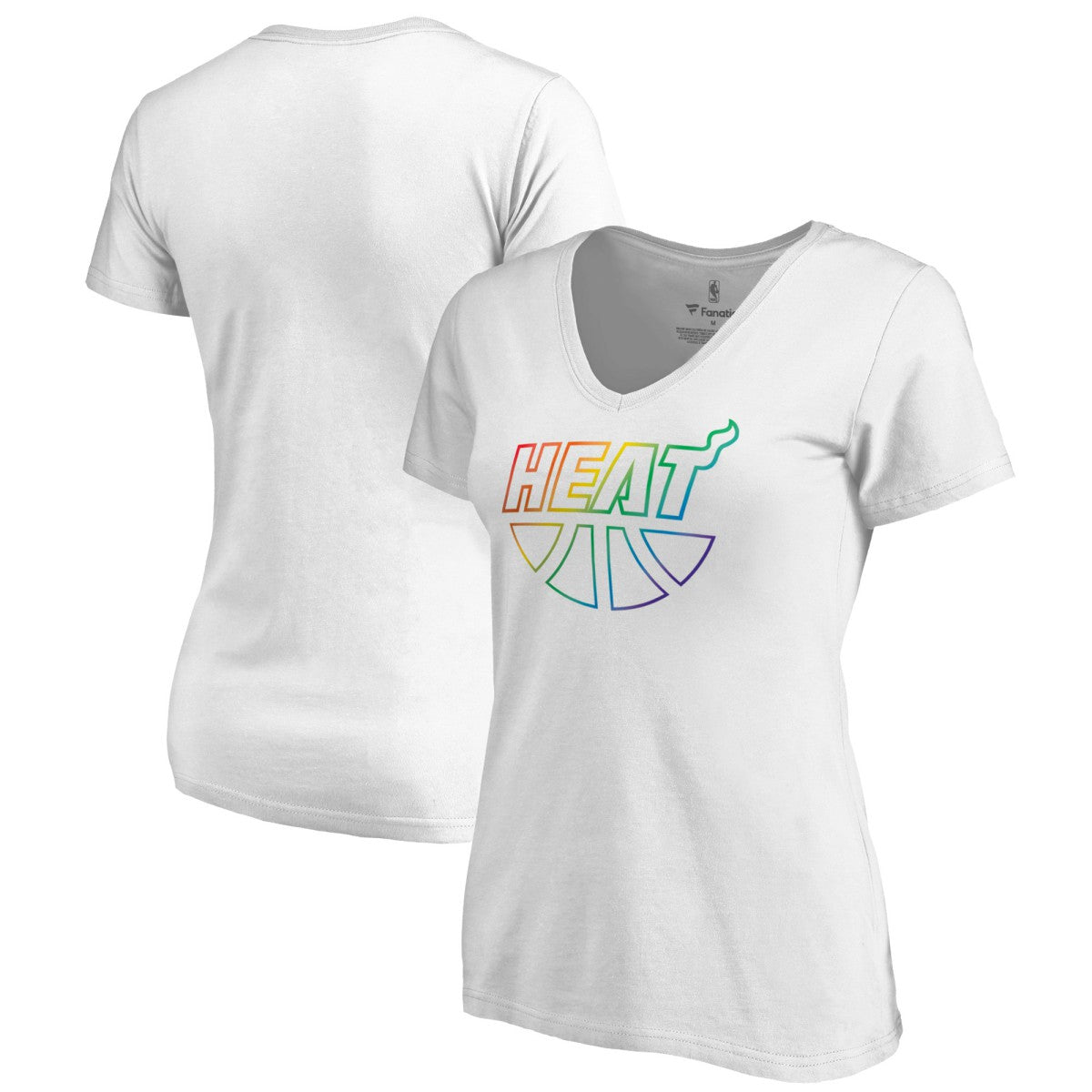 Miami Heat Women's Team Pride Wordmark V-Neck T-Shirt Outlet