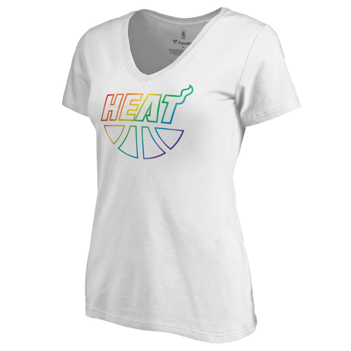 Miami Heat Women's Team Pride Wordmark V-Neck T-Shirt Outlet