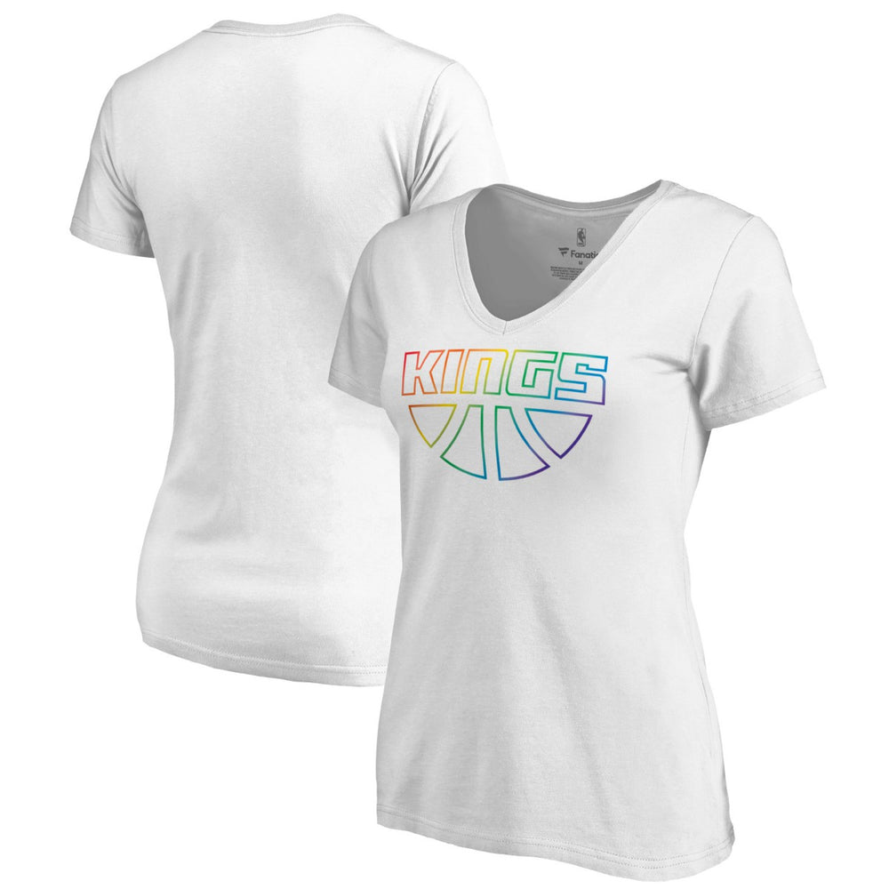 Sacramento Kings Women's Team Pride Wordmark V-Neck T-Shirt Discount