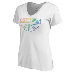 Sacramento Kings Women's Team Pride Wordmark V-Neck T-Shirt Discount