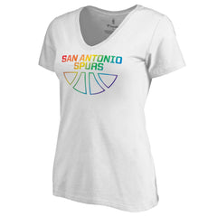 San Antonio Spurs Women's Team Pride Wordmark V-Neck T-Shirt Outlet
