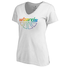Washington Wizards Women's Team Pride Wordmark V-Neck T-Shirt Discount