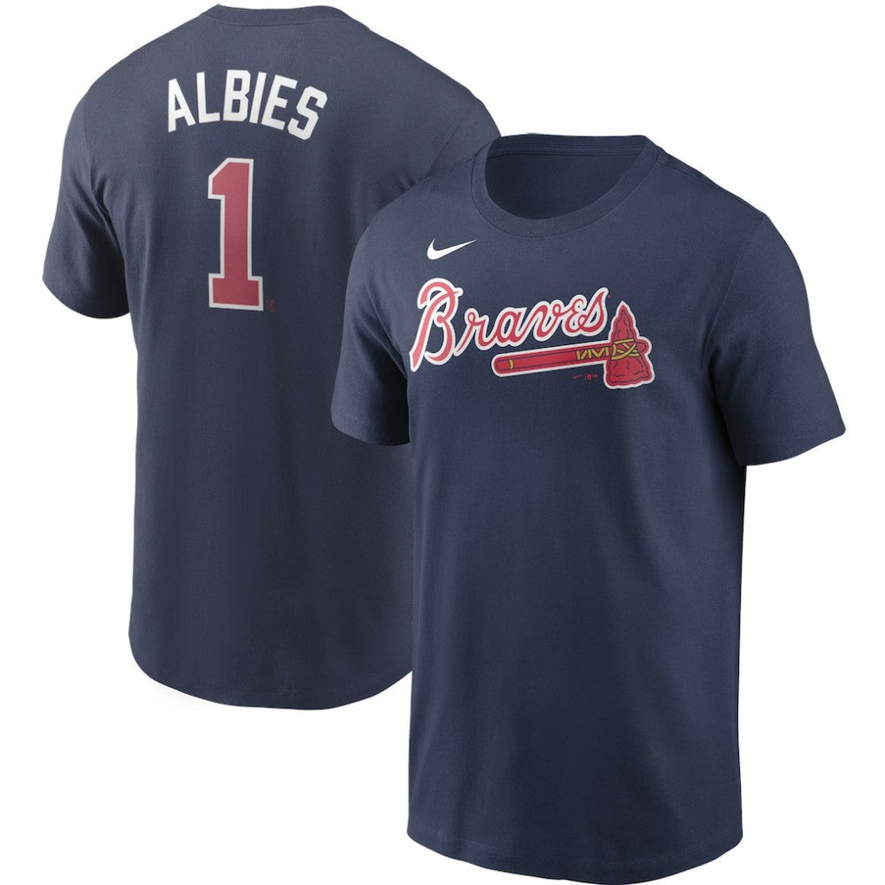 Ozzie Albies Atlanta Braves Nike Fuse Name & Number T-Shirt | MLB For sale