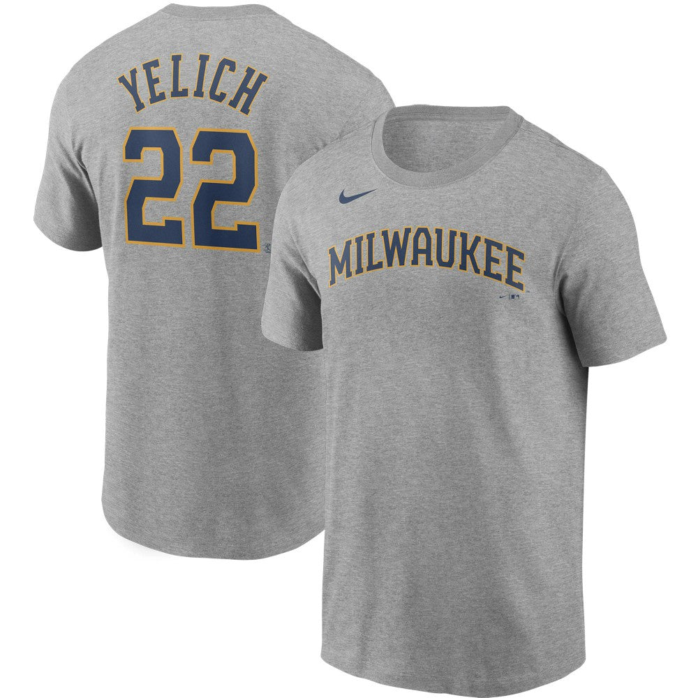 Christian Yelich Milwaukee Brewers Nike Name & Number T-Shirt | MLB For sale