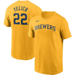 Christian Yelich Milwaukee Brewers Nike Name & Number T-Shirt | MLB US