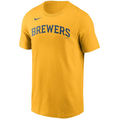Christian Yelich Milwaukee Brewers Nike Name & Number T-Shirt | MLB US