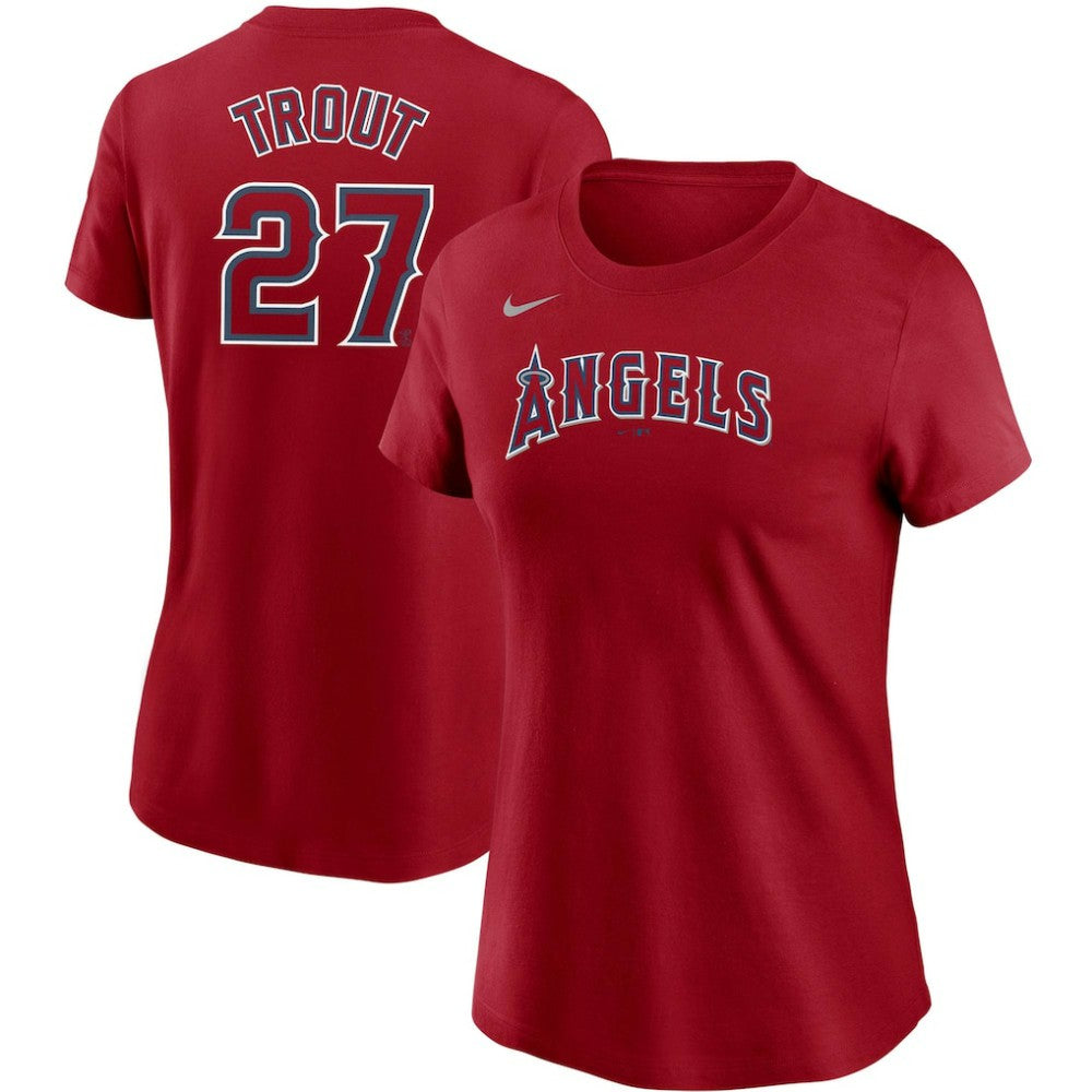 Mike Trout Los Angeles Angels Nike Women's Name & Number T-Shirt | MLB For sale