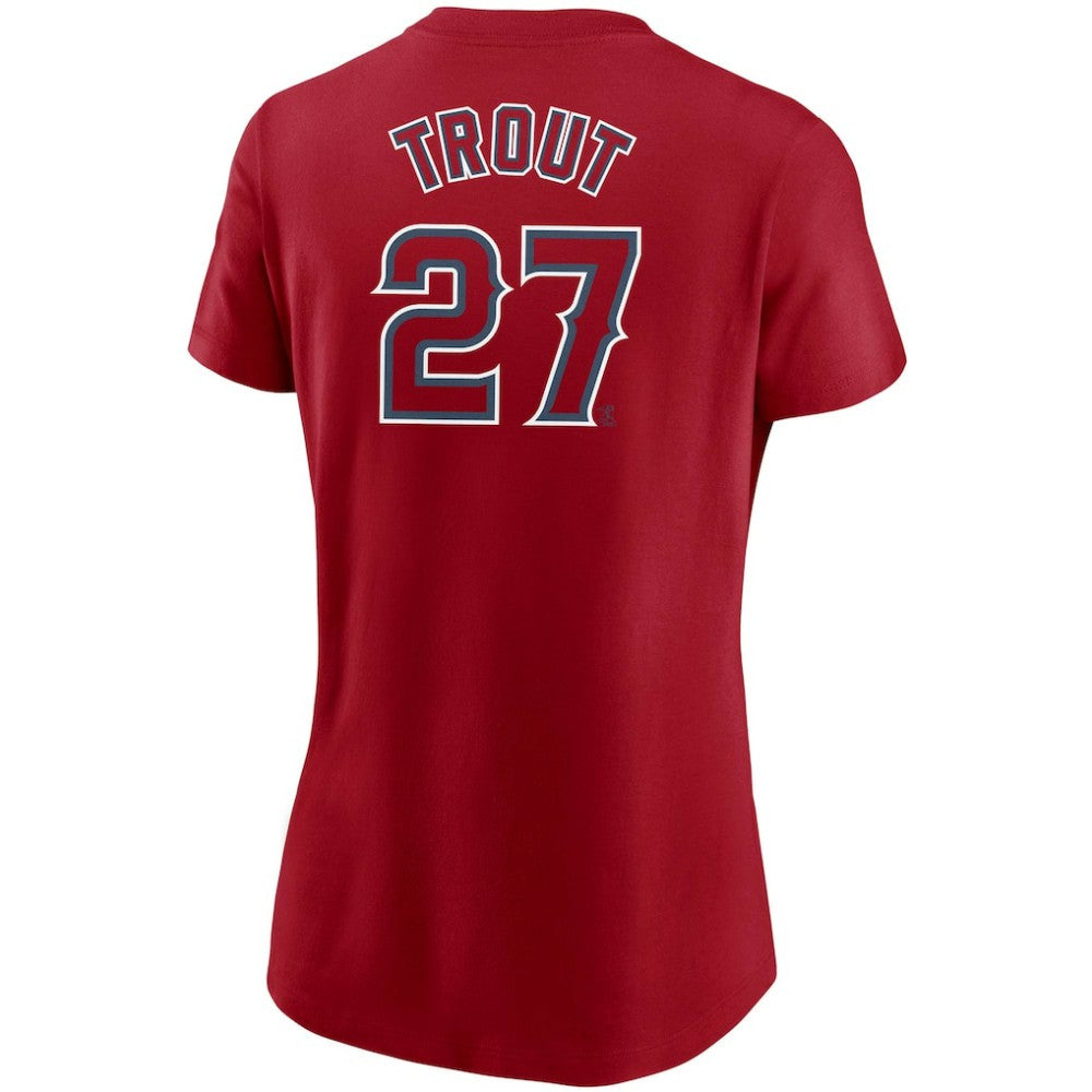 Mike Trout Los Angeles Angels Nike Women's Name & Number T-Shirt | MLB For sale