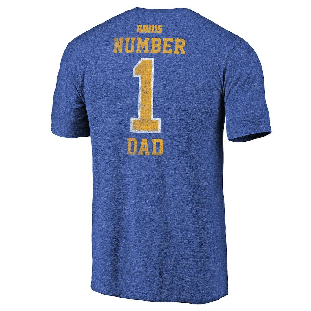 Los Angeles Rams Fanatics Greatest Dad Retro Tri-Blend T-Shirt