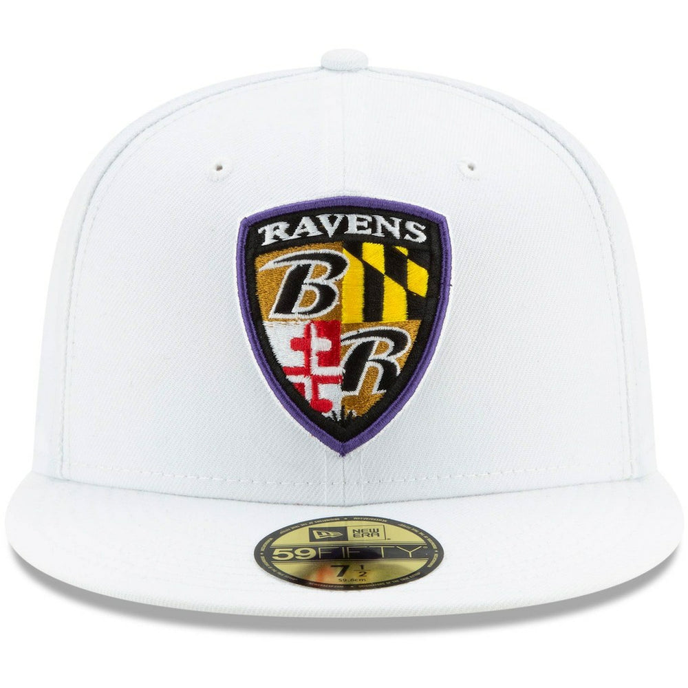 Baltimore Ravens New Era Shield Omaha 59FIFTY Fitted Hat